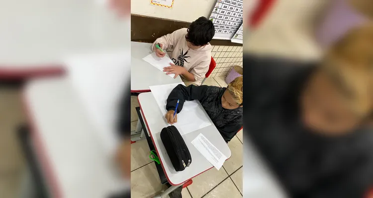 Confira os registros do trabalho em sala de aula.