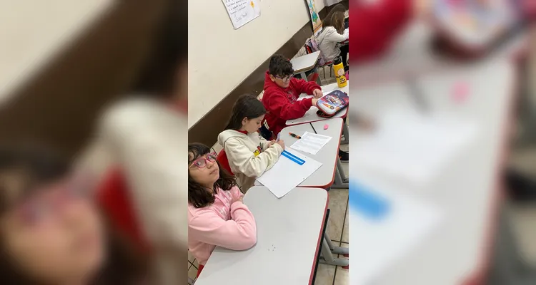 Confira os registros do trabalho em sala de aula.
