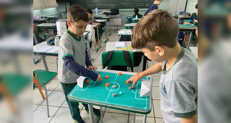 Veja os registros da ação sustentável em sala de aula.