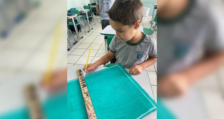 Veja os registros da ação sustentável em sala de aula.