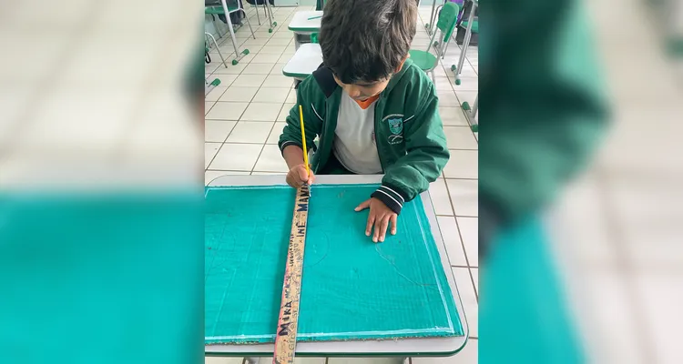Veja os registros da ação sustentável em sala de aula.