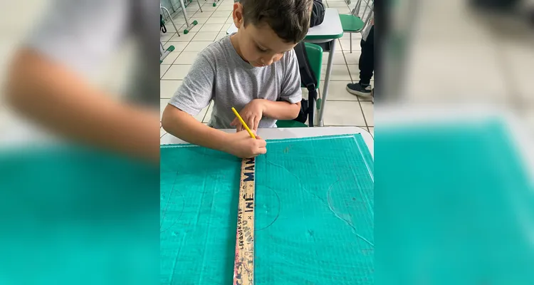 Veja os registros da ação sustentável em sala de aula.