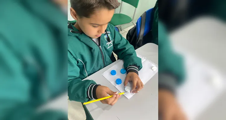 Veja os registros da ação sustentável em sala de aula.
