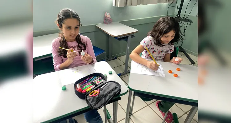 Veja os registros da ação sustentável em sala de aula.