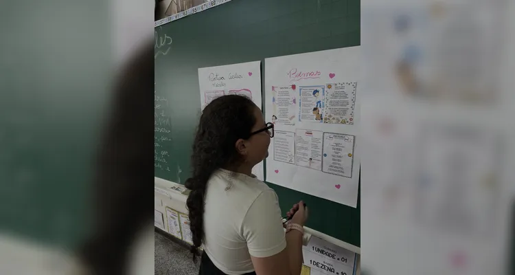 Como atividade, os educandos criaram os seus próprios poemas.