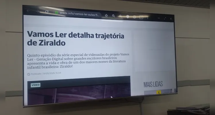 Educandos puderam conhecer mais da importância do autor na literatura nacional.