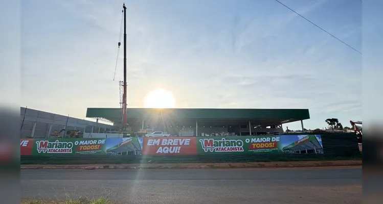 Obra está em andamento.