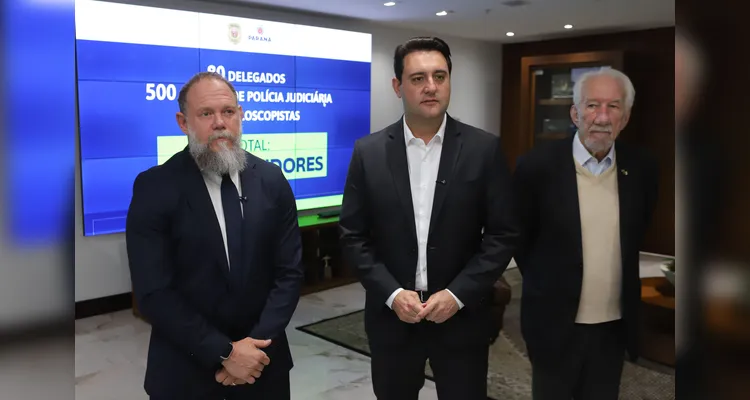 Ratinho Jr. anuncia contratação de 620 policiais para a Polícia Civil