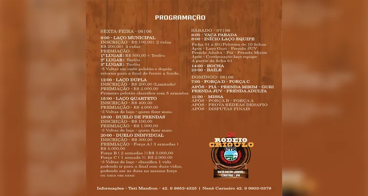 Confira a programação completa.