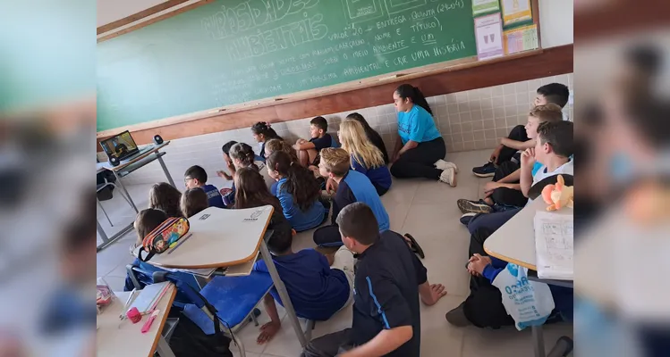 A produção audiovisual somou aos estudos já realizados pela turma.