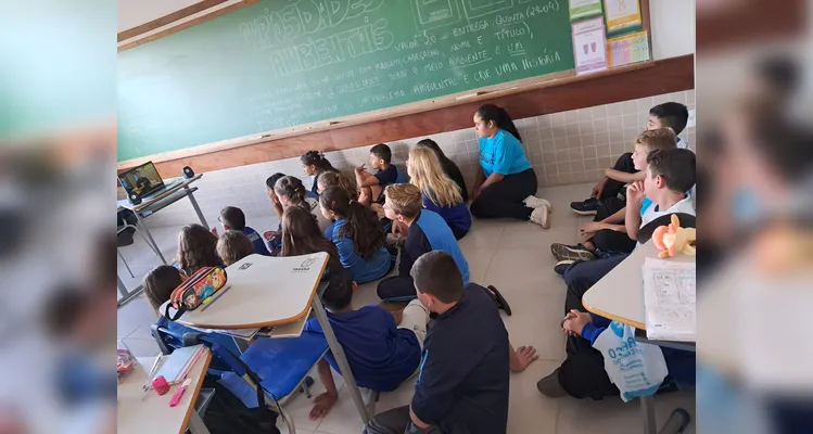 A produção audiovisual somou aos estudos já realizados pela turma.