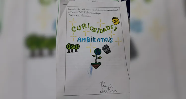 Uma das propostas de atividades realizadas pelos alunos envolveu a criação de uma história em quadrinhos sobre o tema.