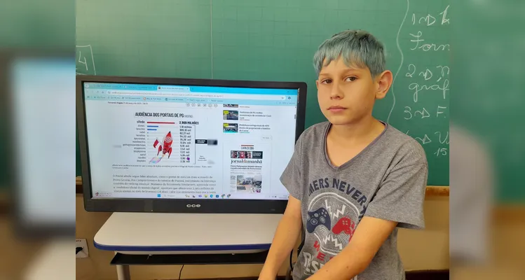 Através do conteúdo, os alunos desenvolveram gráficos e analisaram a estrutura de uma notícia.