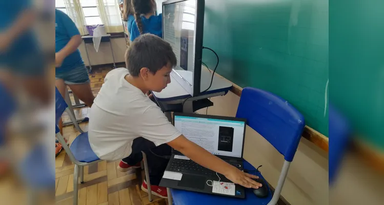 Através do conteúdo, os alunos desenvolveram gráficos e analisaram a estrutura de uma notícia.