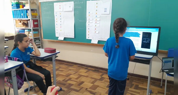 Através do conteúdo, os alunos desenvolveram gráficos e analisaram a estrutura de uma notícia.