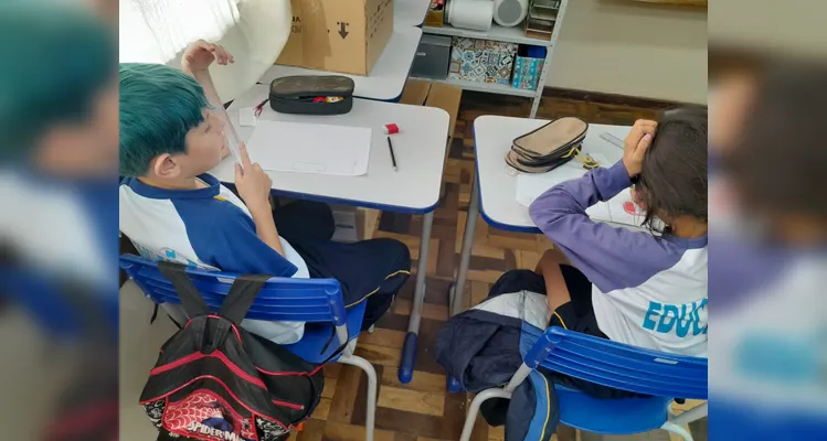 Em sala, os alunos também realizaram ilustrações sobre o tema estudado.