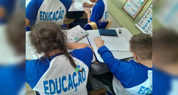 Em sala, os alunos também realizaram ilustrações sobre o tema estudado.