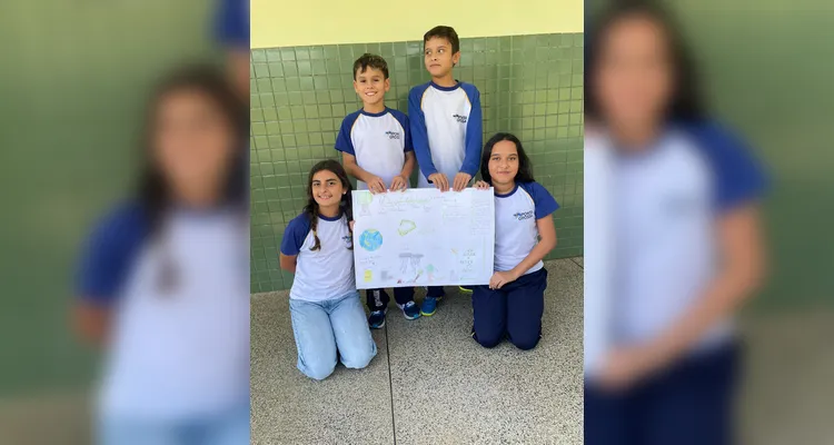 Através das ações em sala, a classe elencou problemas sobre o tema e apresentou soluções através de cartazes de conscientização.
