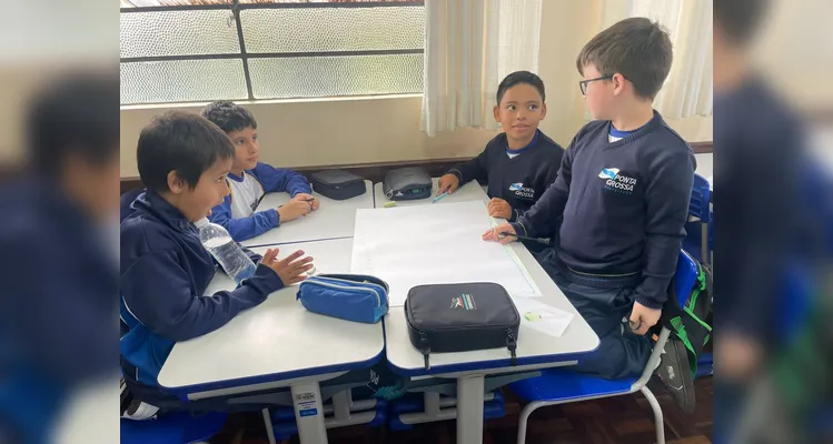 Através das ações em sala, a classe elencou problemas sobre o tema e apresentou soluções através de cartazes de conscientização.