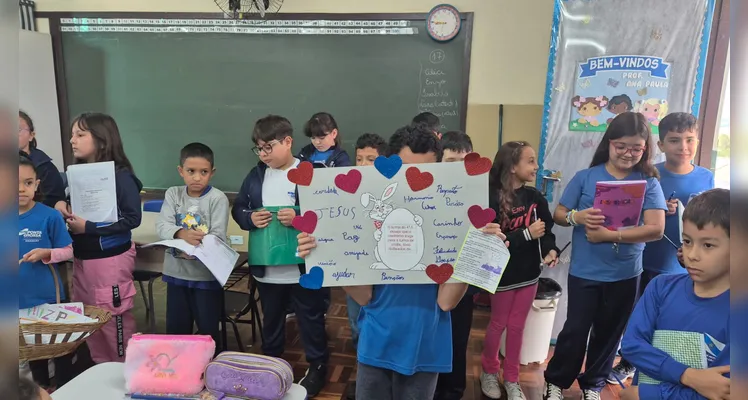 A dinâmica possibilitou momentos de troca e engrandecimento às crianças envolvidas.