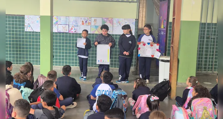 A dinâmica possibilitou momentos de troca e engrandecimento às crianças envolvidas.