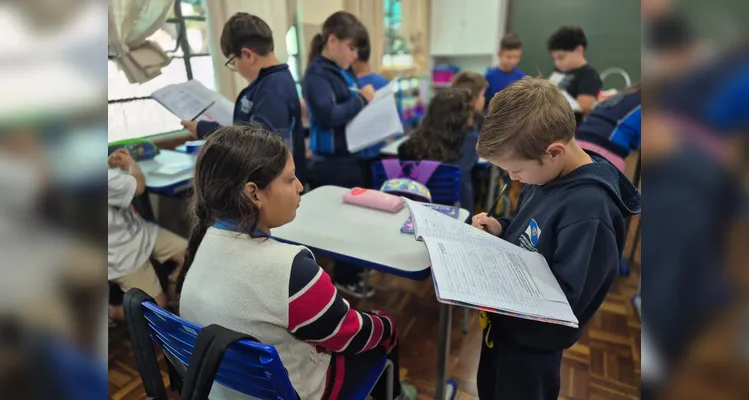 A dinâmica possibilitou momentos de troca e engrandecimento às crianças envolvidas.