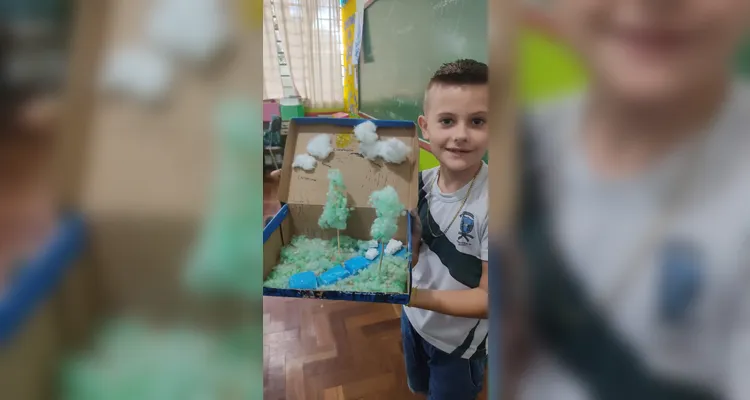 Educandos puderam construir belos trabalhos em sala de aula.