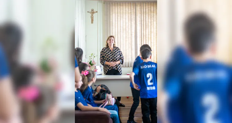 As entrevistas aconteceram na Prefeitura Municipal e os alunos também realizaram um tour pelo local antes de gravarem o podcast.
