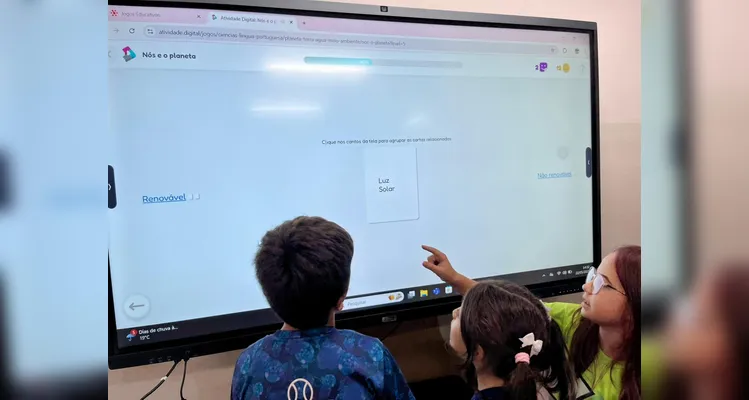 A turma também utilizou uma plataforma com missões online sobre a conservação do meio ambiente para se aprofundar no tema.