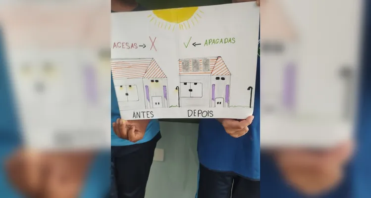 A turma também confeccionou cartazes de conscientização sobre a temática.