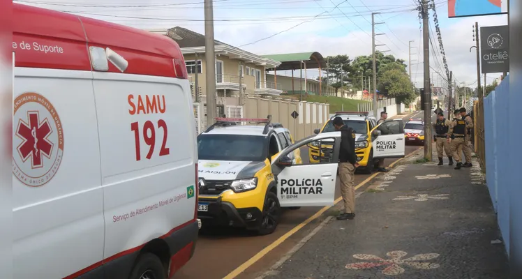 Imagens mostram local onde homem foi baleado em Ponta Grossa; veja