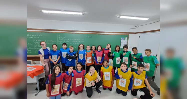 A atividade reforçou as temáticas estudadas pela turma de forma lúdica e envolvente.