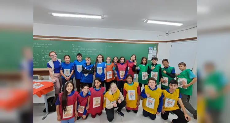 A atividade reforçou as temáticas estudadas pela turma de forma lúdica e envolvente.
