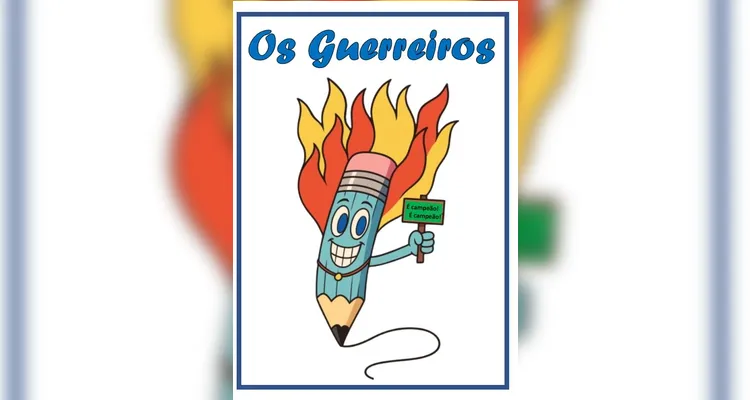 Em umas das etapas, os alunos criaram seus emblemas com nomes e símbolos para a gincana.