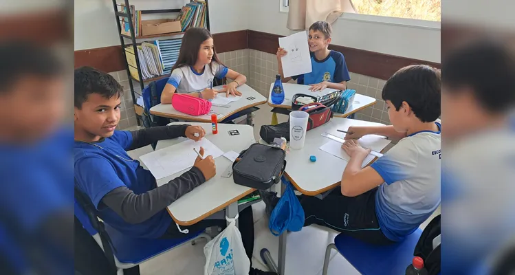 A atividade reforçou as temáticas estudadas pela turma de forma lúdica e envolvente.