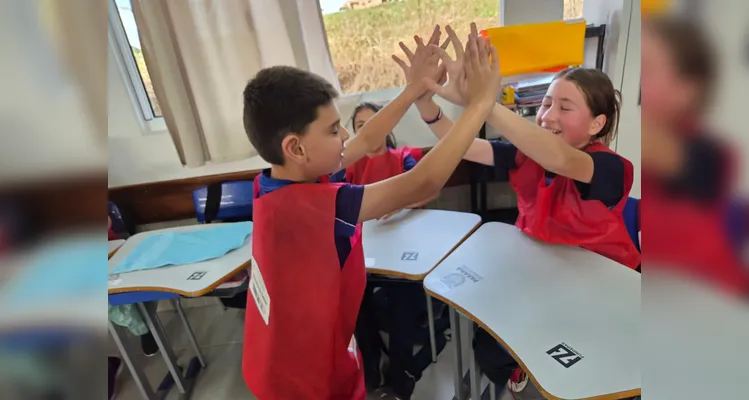 A atividade reforçou as temáticas estudadas pela turma de forma lúdica e envolvente.