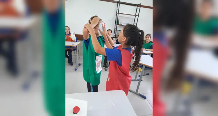 A atividade reforçou as temáticas estudadas pela turma de forma lúdica e envolvente.