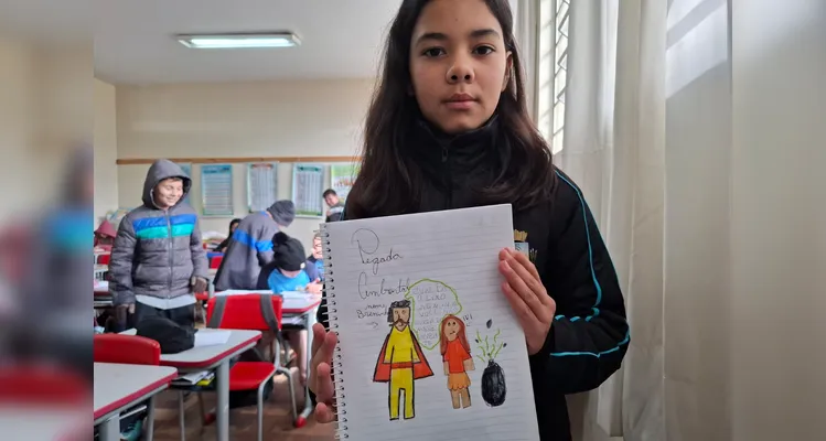 A proposta envolveu estudos interdisciplinares, entrevistas com familiares e a confecção de HQs e cartazes.