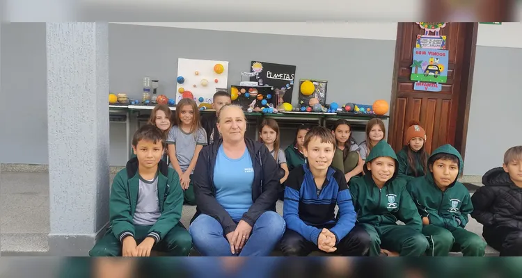 Educandos puderam criar belas representações da nossa vizinhança cósmica.