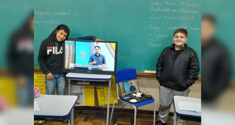 A partir da produção do Vamos Ler, a turma realizou reflexões sobre os cuidados com gripe e pôde transmitir o aprendizado a seus familiares.