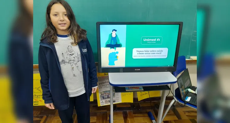 A partir da produção do Vamos Ler, a turma realizou reflexões sobre os cuidados com gripe e pôde transmitir o aprendizado a seus familiares.