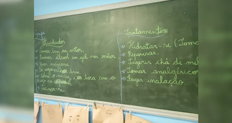 Os alunos refletiram sobre o tema trabalhado e compartilharam os aprendizados com os demais colegas através de cartazes informativos.