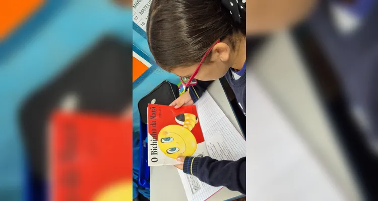 Os alunos se empolgaram com a dinâmica e se aprofundaram nas histórias do Menino Maluquinho.
