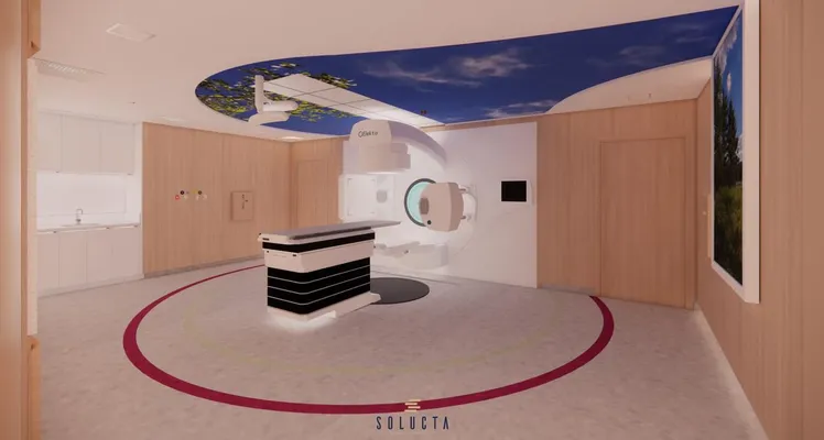 Imagens do projeto referente ao novo 'Bunker' do Centro de Radiologia da Santa Casa.