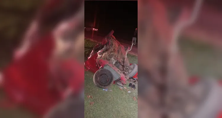 Motorista morre em colisão seguida de capotamento na PR-364