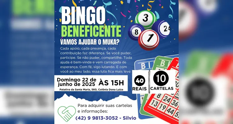 Comunidade da Colônia Dona Luiza faz bingo para ajudar morador de PG