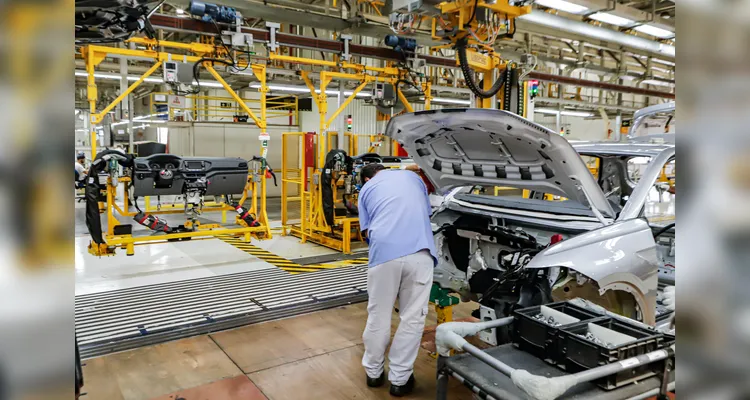 São José dos Pinhais, 21 de março de 2024 - Montadora de automóveis Volkswagen, em São José dos Pinhais, Região Metropolitana de Curitiba (RMC).