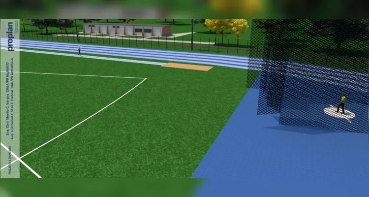Nova pista UEPG terá toda a infraestrutura remodelada. Espaço será maior do que o atual e contará local de caminhada no entorno do complexo de atletismo -