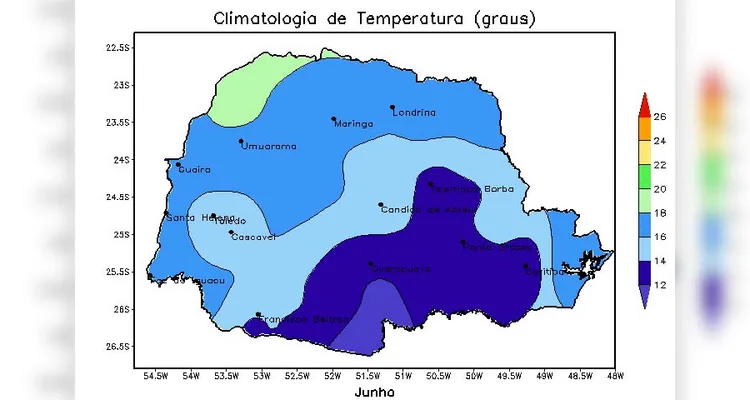 Junho trará chuva para os Campos Gerais e demais regiões do estado