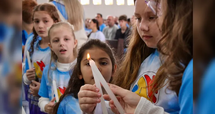 Um momento simbólico que encanta os pequenos missionários